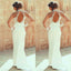 High Neckline Sheath Wedding Dresses With Beaded Lace Appliques, Dresses For Wedding Party ,WDY0162