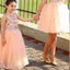 Pink A-line Tulle & Lace Applique Flower Girl Dress,older flower girl dresses,FGY0184