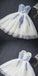 Sweetheart A-line Blue Lace Homecoming Dress ,Short Prom Dresses,BDY0353