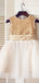 Gold Sequin Simple Cutest  Cheap Soft Pretty Flower Girl Dresses With Bow, FGY0121