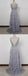 Simple V-neck Grey Spahgetti Straps Tulle Lace Long Prom Dress ,Train Dresses,PDY0363