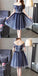 Attractive A-line Tulle Dark Blue Sleeveless  Short Homecoming Dress With Beading ,BDY0163