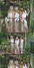 Two Piece Spaghetti Straps Bridesmaid Dresses, Shinning Gold Rose Bridesmaid Dresses,Cheap Bridesmaid Dresses,WGY0266