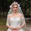 Fashionable Tulle Short Wedding Veil With Flowers,WV0120