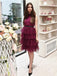 Charming Halter Purple Tulle Short Cheap Homecoming Dresses, HDS0037