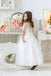 White Long Sleeves  A-line Tulle & Lace Flower Girl Dress,Cheap Flower Girl Dresses,FGY0183