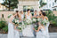Mismatched Simple Dusty Blue Elastic Silk A-line Long Cheap Bridesmaid Dresses, BDS0078