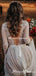 Romantic V-neck Long Sleeve Lace A-line Long Cheap Wedding Dresses, WDS0038