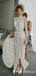 Unique Round Neck Lace Mermaid Long Cheap Wedding Dresses, WDS0015