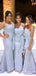 Sweetheart Charming Elegant Light Blue Mermaid Long Cheap Bridesmaid Dresses, BDS0047