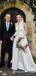 Newest Charming Elegant Simple Halter A-line Long Cheap Satin Wedding Dresses, TYP0099