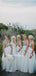 Halter White Chiffon Sliver Beaded A-line Cheap Bridesmaid Dresses, BDS0102