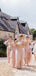Mismatched Charming Simple Pink Chiffon A-line Long Cheap Bridesmaid Dresses, BDS0036