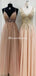 See Through Heavily Beaded A-line Long Evening Prom Dresses, Evening Party Prom Dresses, PDS0077
