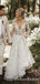 Romantic A-line Long Sleeves Lace Bridal Gowns Long Cheap Wedding Dresses, WDS0010