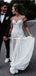 Romantic Off-The-Shoulder Lace Appliqued Long Cheap Wedding Dresses, WDS0047