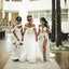 Mismatched Off-shoulder Side slit Mermaid Elegant Simple Pretty Long Bridesmaid Dresses, BDS0249