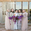 Mismatched Beading Halter V-neck A-line Elegant Simple Pretty Long Bridesmaid Dresses,BDS0224
