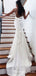 Simple Spaghetti Strap White Chiffon Mermiad Long Cheap Formal Evening Prom Dresses With Bow, PDS0040