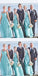 Cheap Spaghetti Straps Blue A-line Long Bridesmaid Dresses ,Wedding Party Gowns,WGY0215