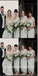 V-neck cap sleeves  Elegant Simple Pretty Long Bridesmaid Dresses,BDS0211