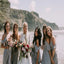 Off-shoulder Spaghetti straps Elegant Simple Pretty Long Bridesmaid Dresses,BDS0239