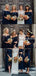 Charming Off-The-Shoulder Long Sleeves Mismatched Navy Blue Chiffon Long Cheap Bridesmaid Dresses, BDS0010