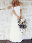 Off Shoulder Casual Cheap Ivory Lace Wedding Dresses Online, WDY0230