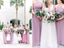 Mismatched Dusty Purple Chiffon A-line Long Cheap Bridesmaid Dresses, BDS0090