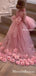 New Arrival High Neck Pink Tulle High Low Long Cheap Flower Girl Dresses, FGS0006