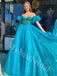 Elegant Sweetheart Off shoulder A-line Prom Dresses,PDS0954