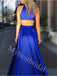 Elegant Sleeveless Strapless Side slit A-line Prom Dresses,PDS1008