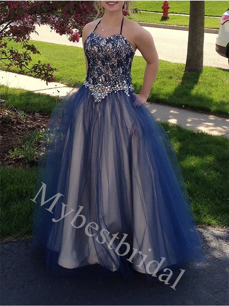 Elegant Sweetheart Sleeveless A-line Prom Dresses,PDS0939