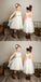 Tulle Open Back Beaded Lace White Flower Girl Dresses ,Cheap Flower Girl Dresses ,FGY0162