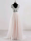 Cap Sleeves V Neck See Through A-line Cheap Wedding Dresses Online, WDY0211