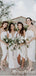 Simple Strapless Side Slit A-line Long Cheap Bridesmaid Dresses, BDS0087