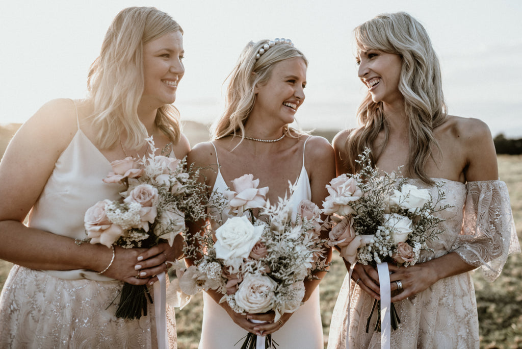 Mismatched Ivory Lace A-line Long Cheap Bridesmaid Dresses, BDS0100