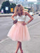 Two Pieces Spaghetti Straps Cheap Homecoming Dresses 2018,BDY0224