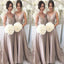 Luscious Sleeveless Silver Long A Line Taffeta Bridesmaid Dresses,Bridesmaid Gown ,WGY0146