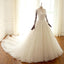 Long Sleeve Lace Long Custom Cheap Custom Wedding Dresses, WDY0174