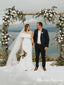 Simple One Shoulder White Double Fdy Mermaid Long Cheap Wedding Dresses, WDS0014