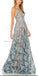 Blue Lace Sexy Popular Prom Dresses, Fashion Party Dress, A-line Spaghetti Straps Prom Dress, Formal Evening Dresses,PDY0286