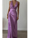 Beautiful V-Neck Sleeveless Sheath Floor Length Prom Party Dress,PDS11786