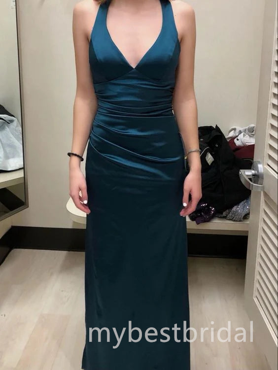 Sexy Deep V-neck Sleeveless Side Slit Mermaid Long Prom Dress,PDS11662