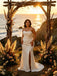 Fashion Ruched Sleeveless Side Slit Satin Mermaid Floor Length Wedding Dresses, WD0388