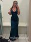 Sexy Deep V-neck Sleeveless Side Slit Mermaid Long Prom Dress,PDS11662