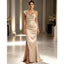 Taupe Soft Satin One Shoulder Ruched Side-Slit Mermaid Bridesmaid Dresses, BDS0402
