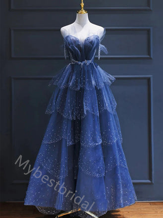Elegant Sweetheart Sleeveless A-line Long Prom Dress,PDS11554