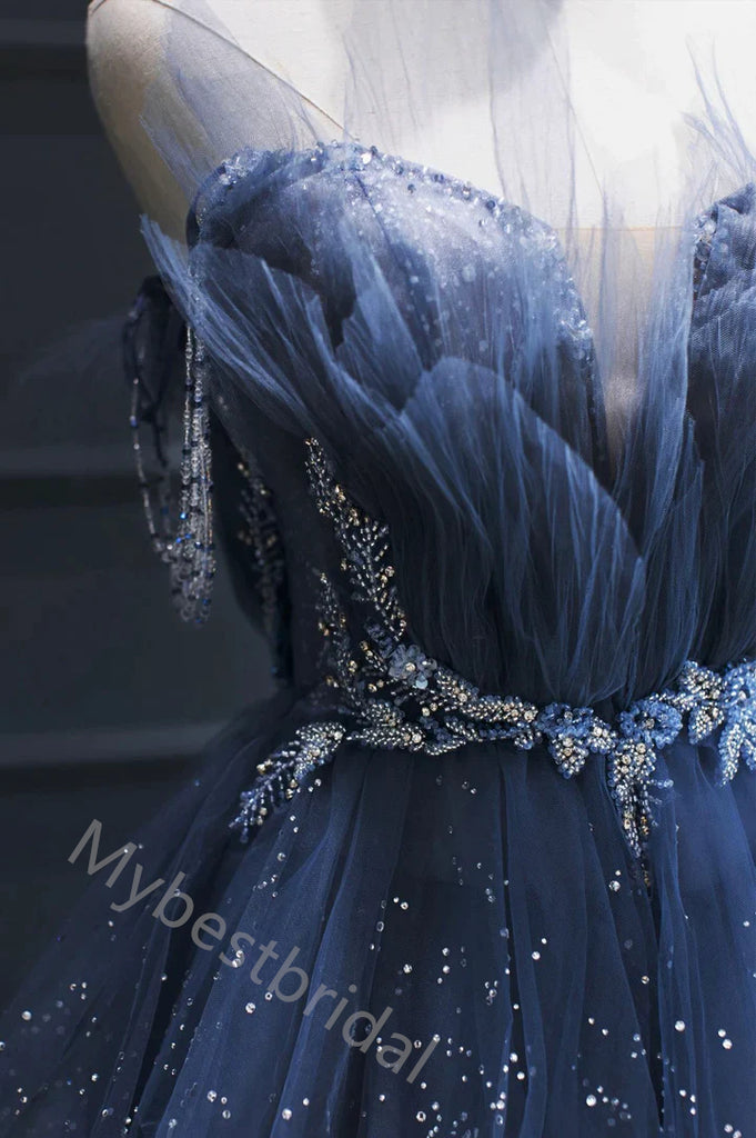 Elegant Sweetheart Sleeveless A-line Long Prom Dress,PDS11554