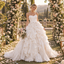 Gorgeous Sweetheart Strapless Ruffled Satin Floor Length Wedding Dress, WD0407